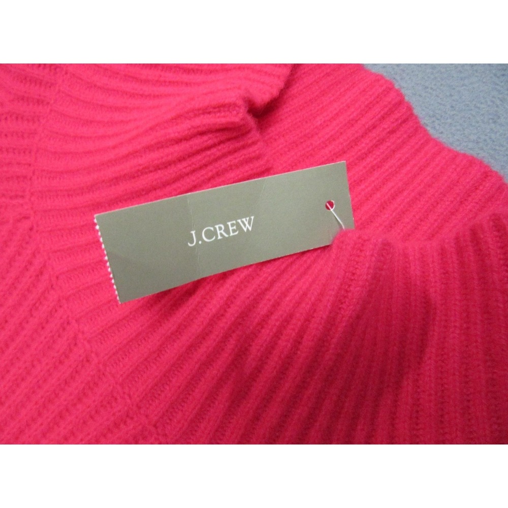 J.Crew Sweater Womens XL Pink Cashmere Mock Neck Pullover Ribbed Fair Trade Cert - Picture 2 of 15